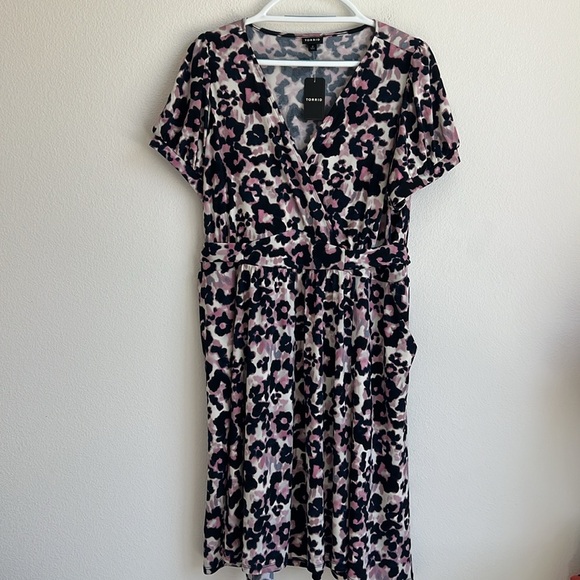 NWT Torrid Mini Studio Knit Surplice Dress - Picture 3 of 16